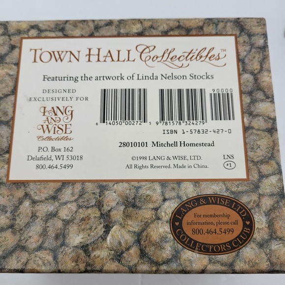 Lang & Wise Town Hall Collectibles Mitchell Homestead Christmas Village 1998 - Picture 9 of 9